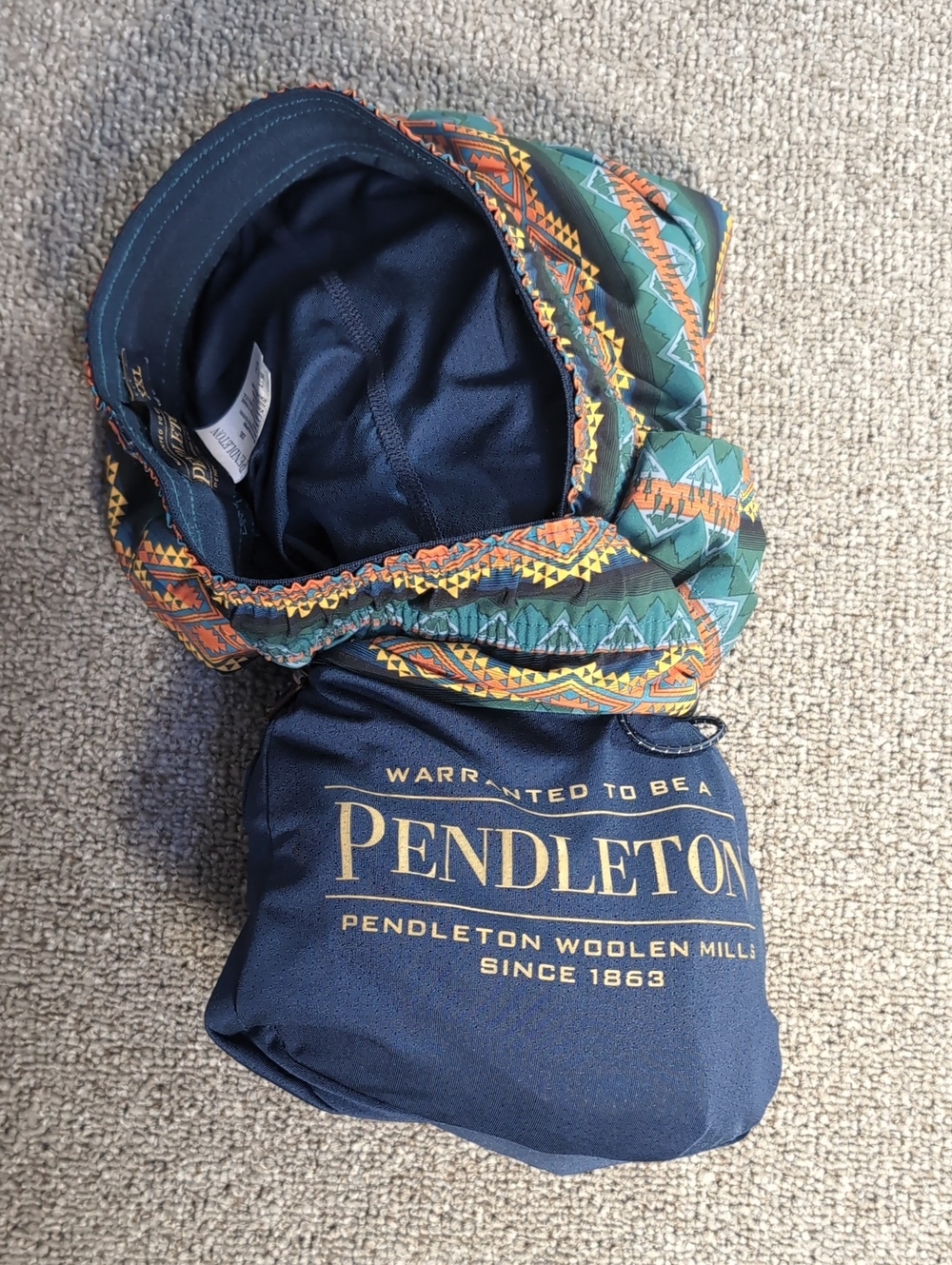 Pendleton Wildland Heroes Shoreside Pack-N-Go Lined Trunks Sz XXL in Aztec Print - Picture 13 of 16